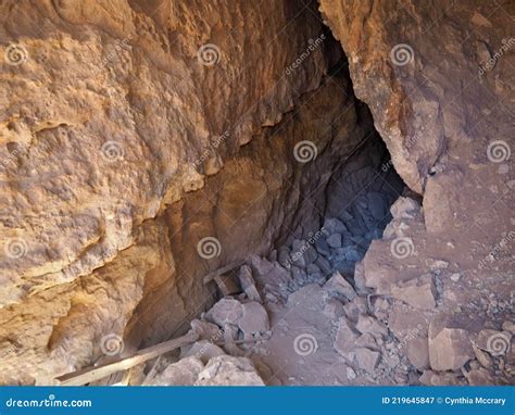 Entrance To Apache Death Cave at Two Guns Ghost Town Stock Image ...