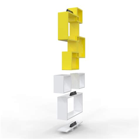 Buy Wooden Rafuf Intersecting Wall Shelves (Set of 8) Online at ...