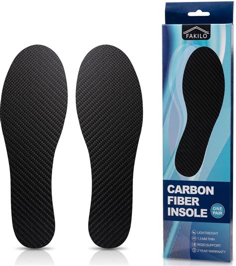 Amazon.com: Carbon Fiber Insole 1 Pair, FAKILO Carbon Fiber Insoles Shoes Insert for Women Men ...