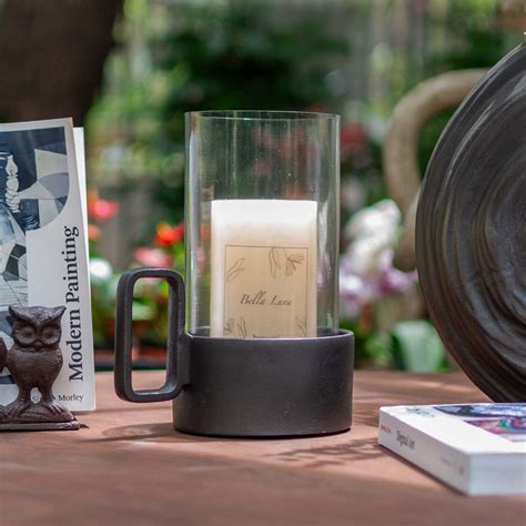 Buy Vases | Pillar Candle Holder Without Chimney - Washed Grey | Shop ...