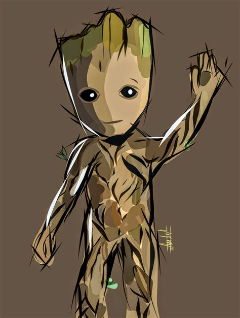 Image result for Groot Drawing
