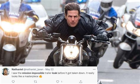 Tom Cruise's 'Mission: Impossible 7' Trailer Leaks Online; Twitter ...