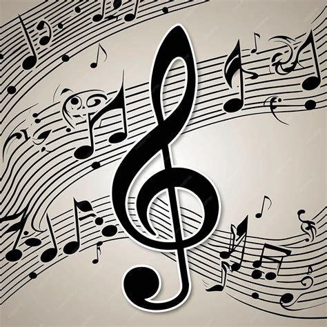 Image result for Treble Clef with Flowing Notes