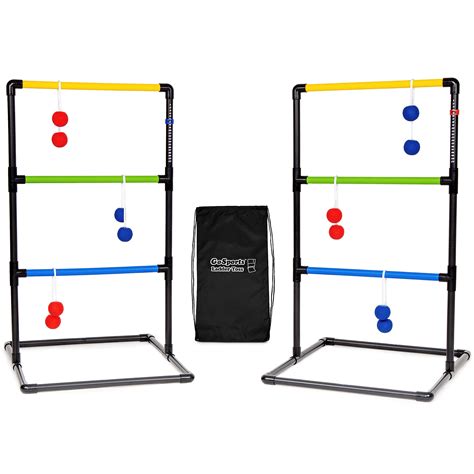 GoSports Pro Grade Ladder Toss Indoor/Outdoor Game Set with 6 Soft ...