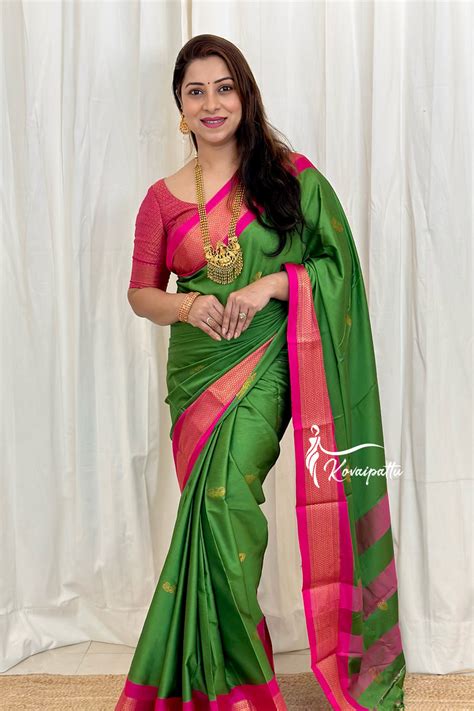 Rafa Parrot Green with Pink – Kovaipattu