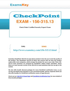Fillable Online CheckPoint - Exams Key Fax Email Print - pdfFiller