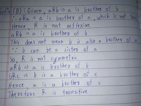 50 points questionConsider the non-empty set consisting children in a ...
