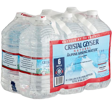 Crystal Geyser 1 Gallon Natural Spring Water - 6/Case