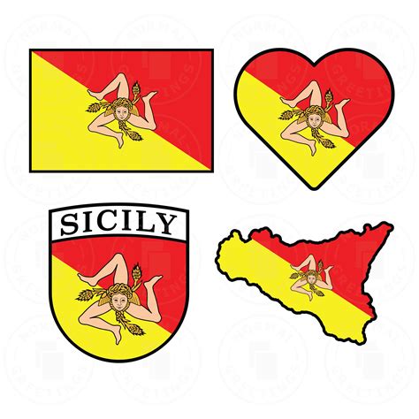 Sicilian Flag Symbol