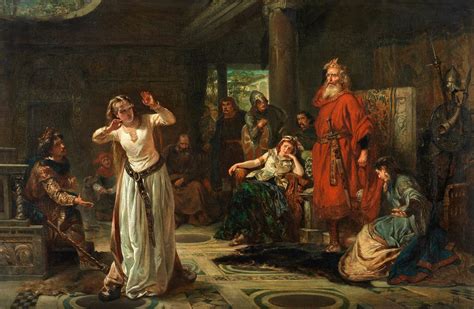 King Lear and His Daughters - 19th Century Shakespeare Painting Art ...