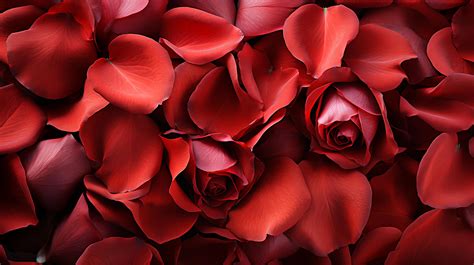 Red beautiful passionate fresh rose petals, love romantic valentine's ...