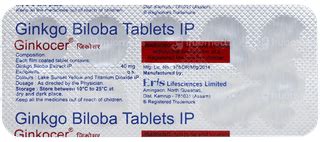 Ginkocer 40 MG | Order Ginkocer 40 MG Tablet Online at Truemeds