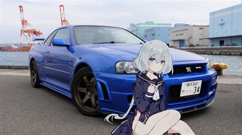 4K, JDM, konno junko, Skyline R34, anime girls, HD Wallpaper | Rare Gallery