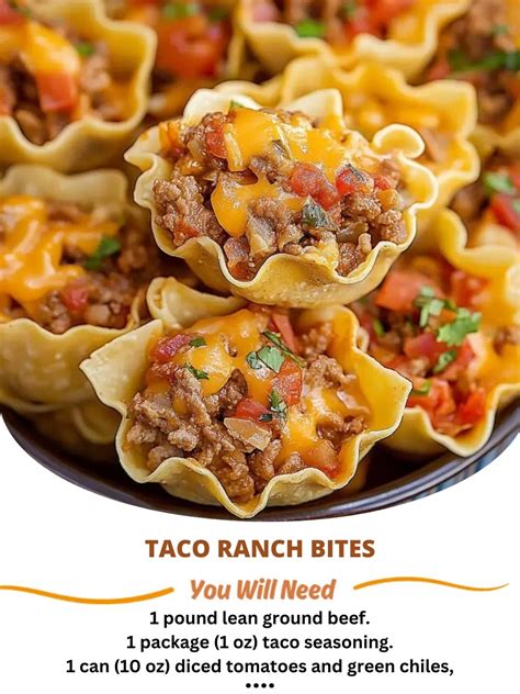 Taco Ranch Bites - Skinny Daily Recipes