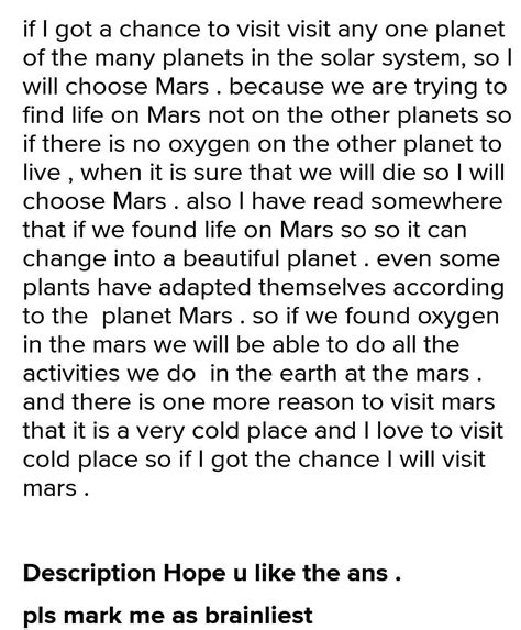 Essay of about 250 words topic : imagine that you are given a chance to ...