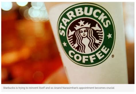 プネー工科大学出身ナラシマン氏がスターバックス新CEOに