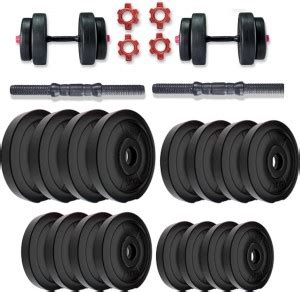 JASMINE Complete 20kg PVC Dumbbell Set | 3kg & 2kg Plates Adjustable ...