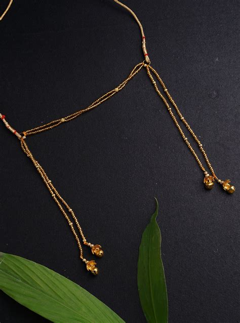 Golden Glass Beads Mundavalya for Batu – Soyara Ethnics Studio