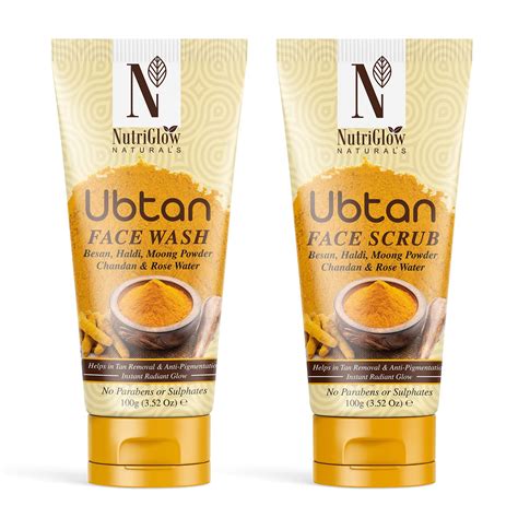 Buy NutriGlow NATURAL'S Ubtan Face Wash (100g), Face Scrub (100g), Set ...