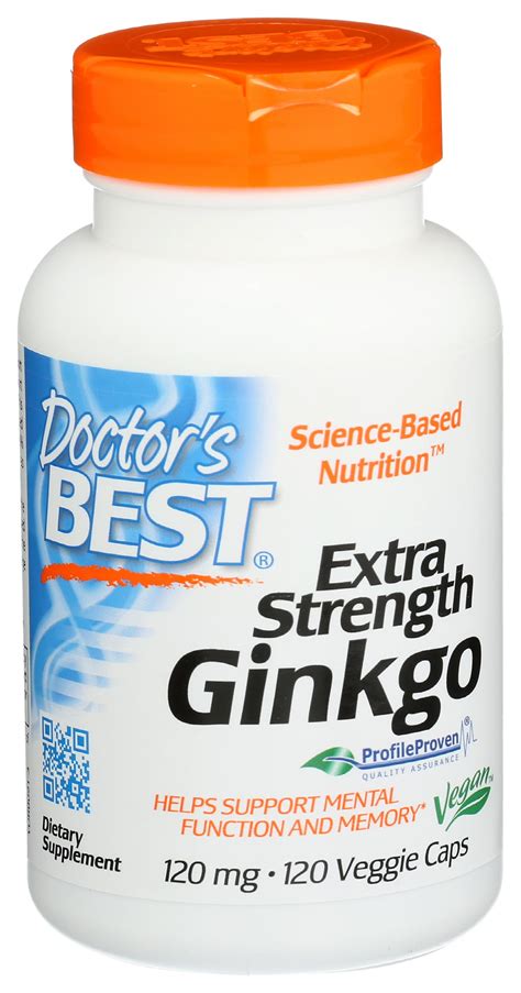 Doctor's BEST Extra Strength Ginkgo, Non-Gmo, Gluten Free, Vegan, Soy ...