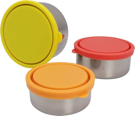 Buy Ksooly 18/8 Stainless Steel Food Storage Containers with Leakproof ...