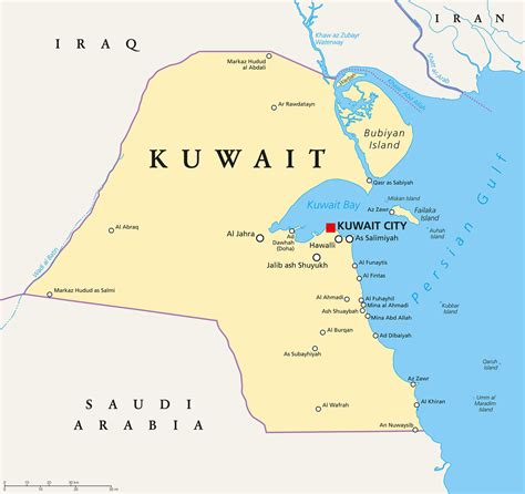 Kuwait Map - Guide of the World
