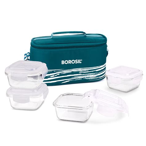Buy Steller Glass Lunch Box, Square x 4 at Best Price Online in India ...