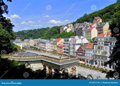 Karlovy Vary city stock image. Image of fashioned, green - 32517141