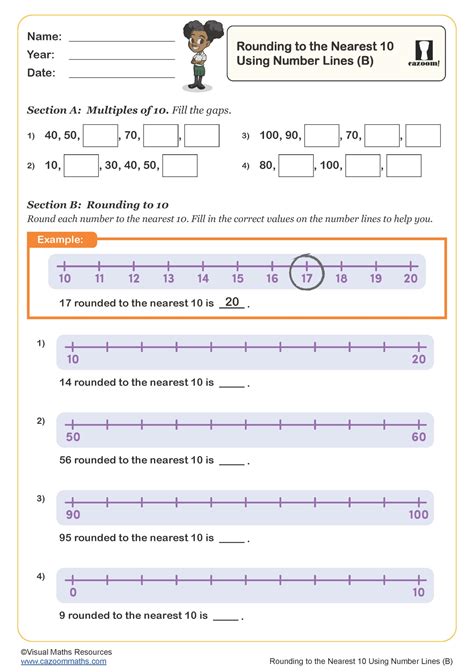 Image result for Grade 4 Math Worksheet Rounding Nearest Underlined Number