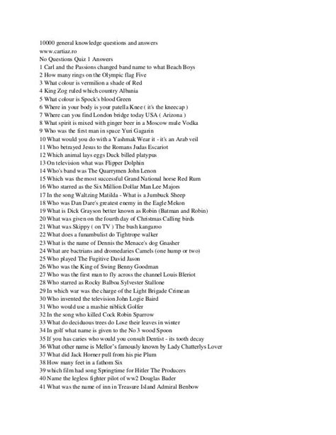 Image result for General Knowledge Questions and Answers PDF