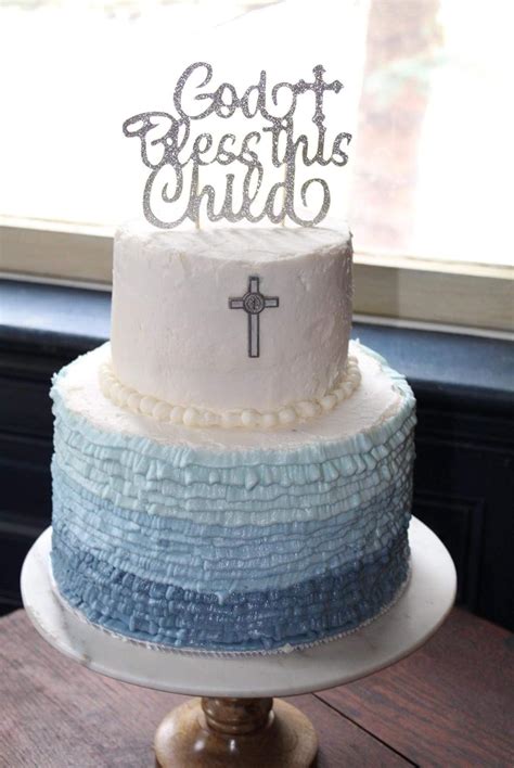 Buy JeVenis 25 PCS Silver Baptism Cake Topper Bless This Child Cake ...