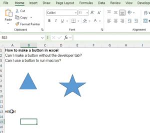 Image result for Creating Buttons in Excel