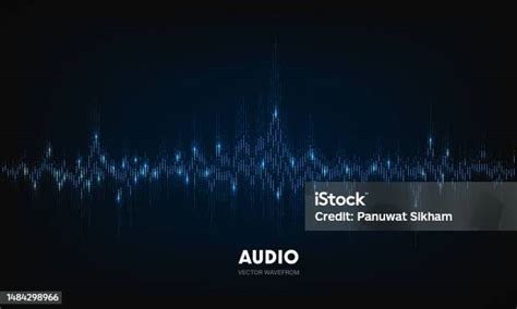 Vector Audio Wavefrom Abstract Music Waves Oscillation Futuristic Sound ...