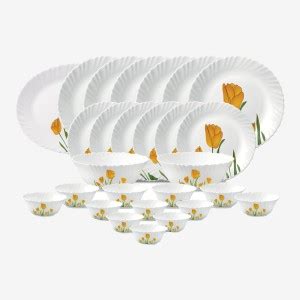 LAOPALA Pack of 27 Opalware Tulip Passion Dinner Set Price in India ...