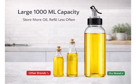 OBEROI'S TRADERS 1000 ML Oil Dispenser Bottle with Pouring Nozzle ...