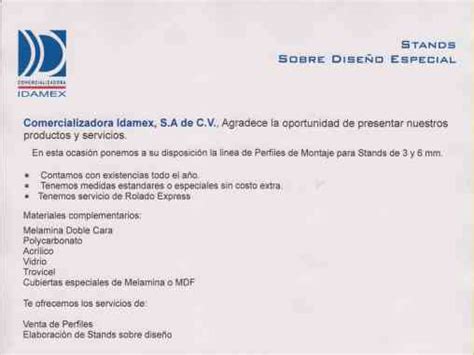 Comercializadora Idamex: Stands, Opiniones de clientes y Servicios