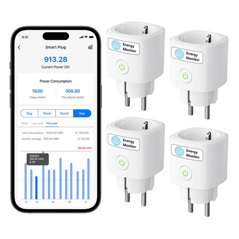 Meross Matter Smart Wi-Fi EU Plug - Energy Monitor for Smart Home ...