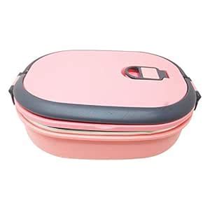 KIKU Stainless Steel Insulated 2 Grid Lunch Box with Spoon and Mini ...