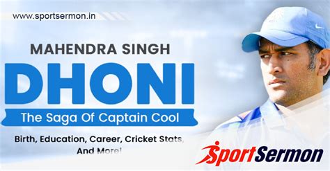 The Captain Cool, MS Dhoni Biography