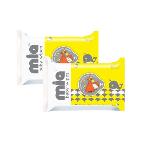 Amazon.in: Buy MIA Baby Wipes, 15cm*20cm, Combo of 2 (80 * 2=160 Count ...