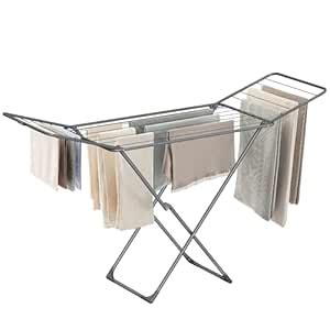 SONGMICS Clothes Drying Rack, Metal Laundry Drying Rack, Foldable ...