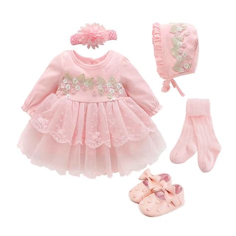 Newborn Baby Girl Dresses Clothes For 0 3 Month Set Party Birthday ...