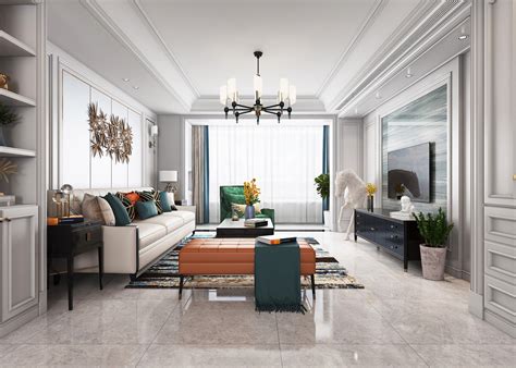 西子曼城实例，105平米的三居室，质感与时尚并存的美式风装修。 - 房天下装修知识