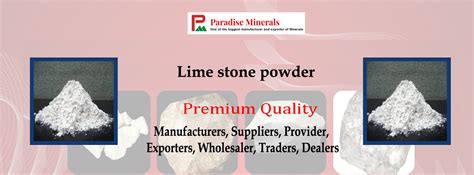 Paradise Minerals :: Lime stone Powder, Lime stone Powder Manufacturers ...