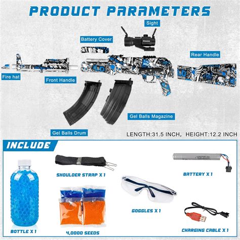 Buy டிரம் மற்றும் பார்வை கொண்ட பெரிய ஏ.கே.எம் -47 ஜெல் கூல் பால் ...