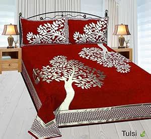 insert Soft & Super Silky Velvet Floral Designed Double Bedcover ...