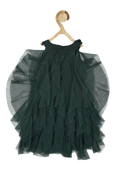 Buy Girls Green Solid Partywear Dress Online - 792587 | Peter England