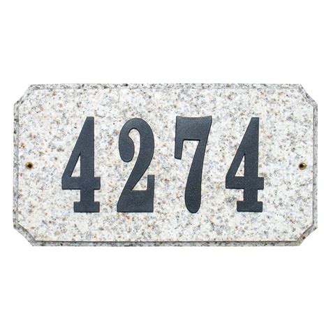 Qualarc"Do It Yourself Kit" Rectangle Granite White Natural Plaque with ...