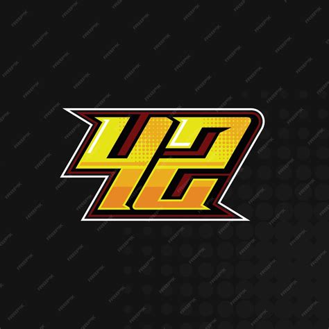 Premium Vector | Race number 42 logo design vector