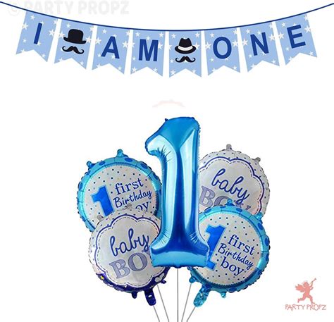 Party Propz First Birthday Decorations Boy- Am One Banner(Cardstock)1St ...